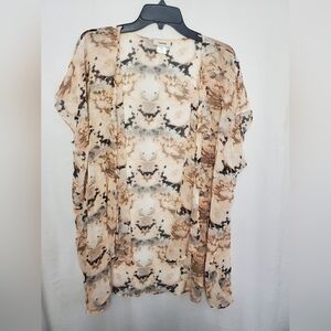 Pre-Loved Women’s Pink Beige Tashon Light Floral Cardigan Size Plus One Size